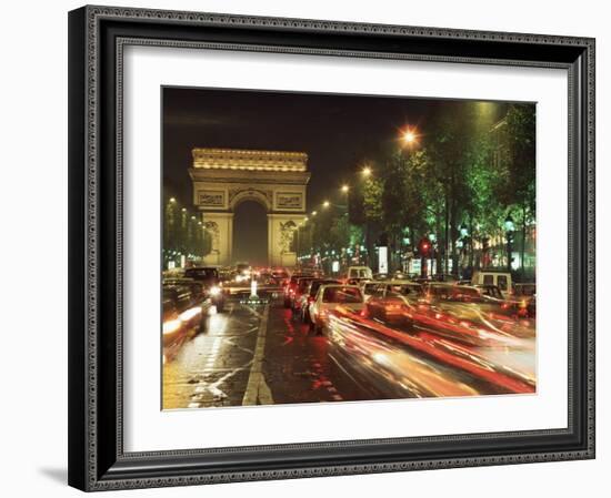 Avenue Des Champs Elysees and the Arc De Triomphe, Paris, France-Alain Evrard-Framed Photographic Print