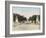 Avenue Des Champs Elysees, with Cars, and a Few Cyclists-null-Framed Photographic Print