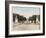 Avenue Des Champs Elysees, with Cars, and a Few Cyclists-null-Framed Photographic Print