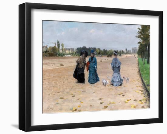 Avenue Du Bois De Boulogne-Giuseppe De Nittis-Framed Giclee Print