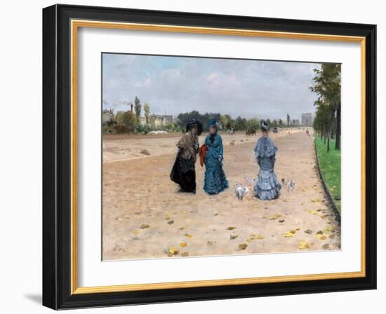 Avenue Du Bois De Boulogne-Giuseppe De Nittis-Framed Giclee Print