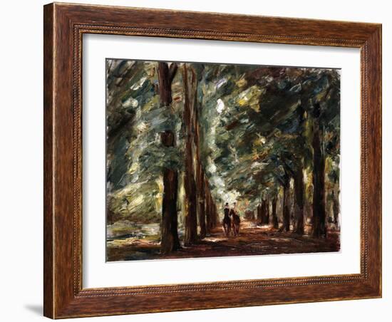 Avenue in Sakrow with Two Riders; Allee in Sakrow Mit Zwei Reitern, C.1923-Max Liebermann-Framed Giclee Print