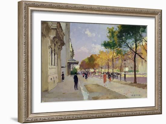 Avenue Montaigne, Paris-Jules Ernest Renoux-Framed Giclee Print