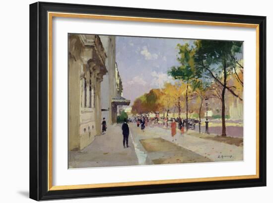 Avenue Montaigne, Paris-Jules Ernest Renoux-Framed Giclee Print