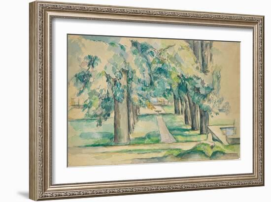 Avenue of Chestnut Trees at the Jas De Bouffan-Paul Cézanne-Framed Giclee Print