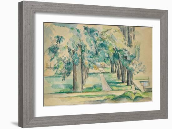 Avenue of Chestnut Trees at the Jas De Bouffan-Paul Cézanne-Framed Giclee Print