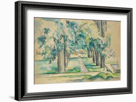 Avenue of Chestnut Trees at the Jas De Bouffan-Paul Cézanne-Framed Giclee Print