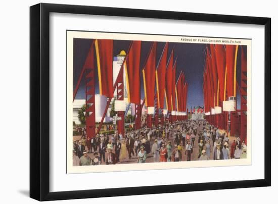 Avenue of Flags, Chicago World's Fair-null-Framed Art Print