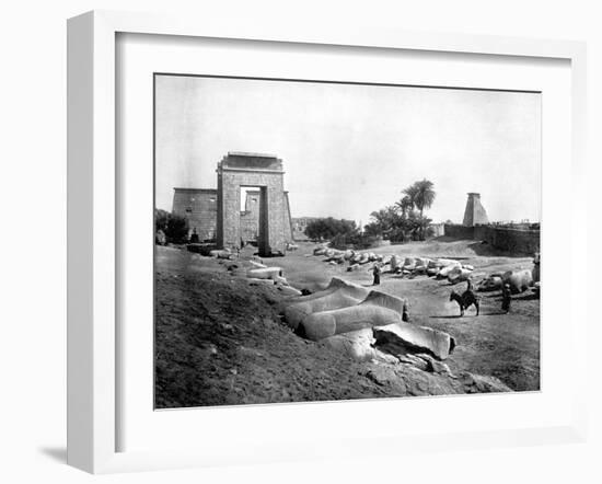 Avenue of Sphinxes, Karnak, Egypt, 1893-John L Stoddard-Framed Giclee Print