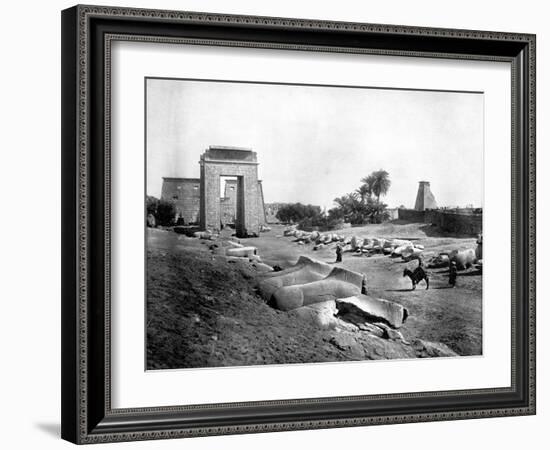 Avenue of Sphinxes, Karnak, Egypt, 1893-John L Stoddard-Framed Giclee Print