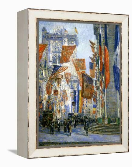 Avenue of the Allies, 1918-Childe Hassam-Framed Premier Image Canvas