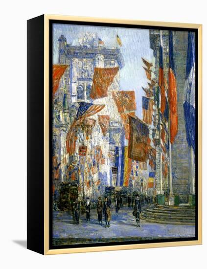 Avenue of the Allies, 1918-Childe Hassam-Framed Premier Image Canvas