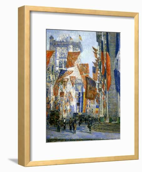 Avenue of the Allies, 1918-Childe Hassam-Framed Giclee Print