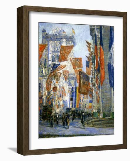 Avenue of the Allies, 1918-Childe Hassam-Framed Giclee Print