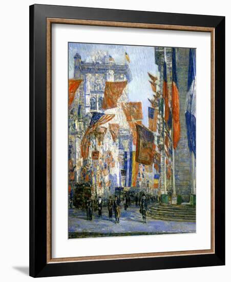 Avenue of the Allies, 1918-Childe Hassam-Framed Giclee Print