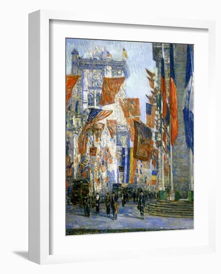 Avenue of the Allies, 1918-Childe Hassam-Framed Giclee Print