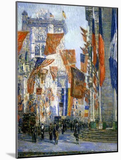 Avenue of the Allies, 1918-Childe Hassam-Mounted Giclee Print