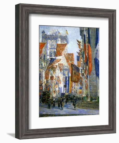 Avenue of the Allies, 1918-Childe Hassam-Framed Giclee Print