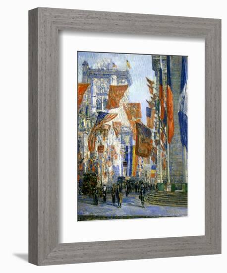 Avenue of the Allies, 1918-Childe Hassam-Framed Giclee Print