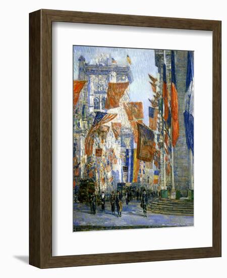 Avenue of the Allies, 1918-Childe Hassam-Framed Giclee Print