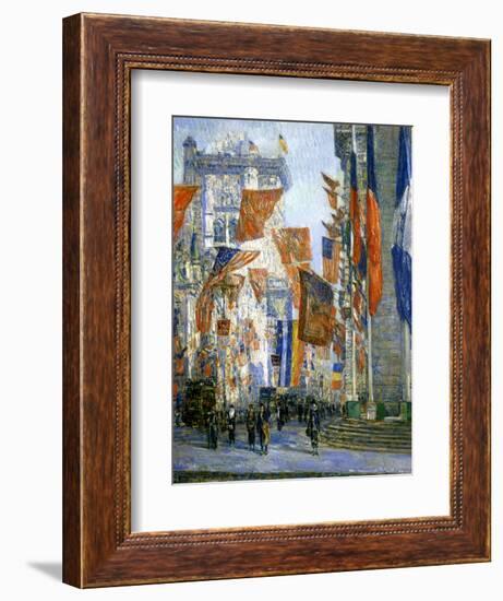 Avenue of the Allies, 1918-Childe Hassam-Framed Giclee Print