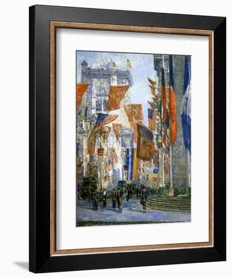 Avenue of the Allies, 1918-Childe Hassam-Framed Giclee Print