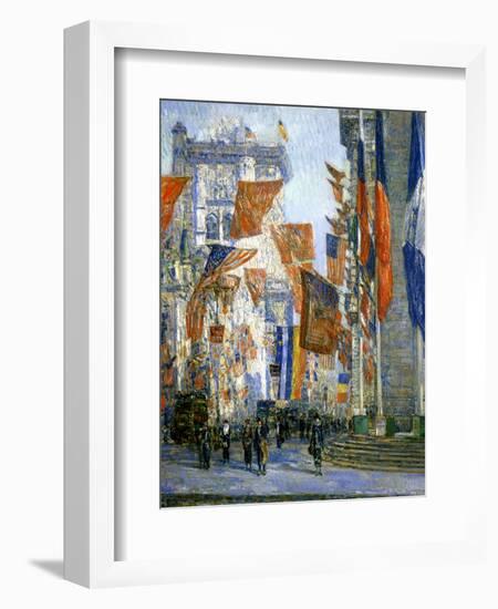 Avenue of the Allies, 1918-Childe Hassam-Framed Giclee Print