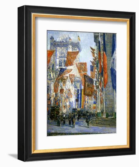 Avenue of the Allies, 1918-Childe Hassam-Framed Giclee Print