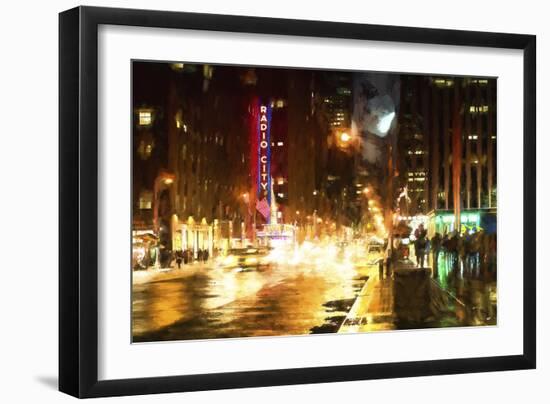 Avenue of the Americas by Night-Philippe Hugonnard-Framed Giclee Print