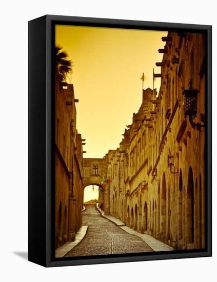 Avenue of the Knights (Ippoton Street), Rhodes Town, Rhodes, Greece-Doug Pearson-Framed Premier Image Canvas