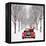 Avenue of Trees with Father Christmas Driving-Ake Lindau and John Daniels-Framed Premier Image Canvas