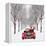 Avenue of Trees with Father Christmas Driving-Ake Lindau and John Daniels-Framed Premier Image Canvas