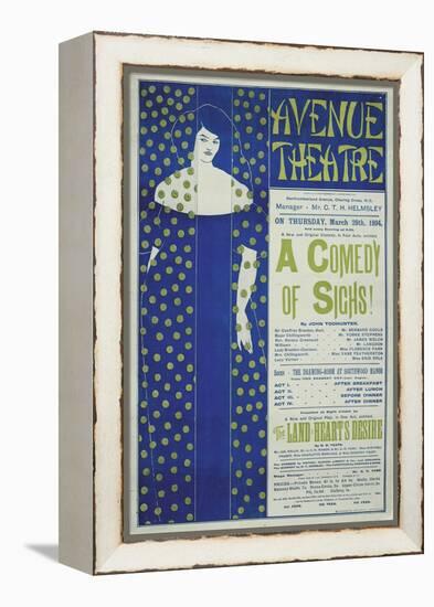 Avenue Theater, a Comedy of Sighs!, 1894-Aubrey Beardsley-Framed Premier Image Canvas