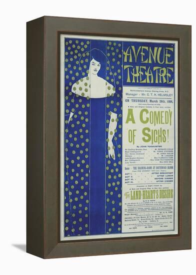 Avenue Theater, a Comedy of Sighs!, 1894-Aubrey Beardsley-Framed Premier Image Canvas