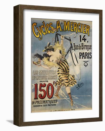 Avertising Poster for A. Mercier Bicycles-G. Berni-Framed Giclee Print