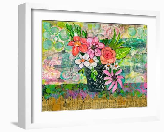 Avery Daisy Florals-Blenda Tyvoll-Framed Art Print
