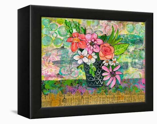 Avery Daisy Florals-Blenda Tyvoll-Framed Stretched Canvas