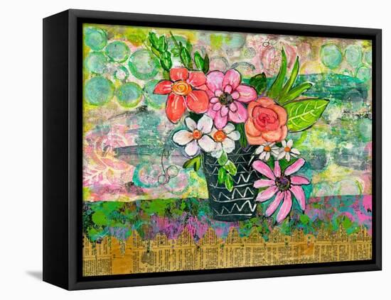 Avery Daisy Florals-Blenda Tyvoll-Framed Stretched Canvas