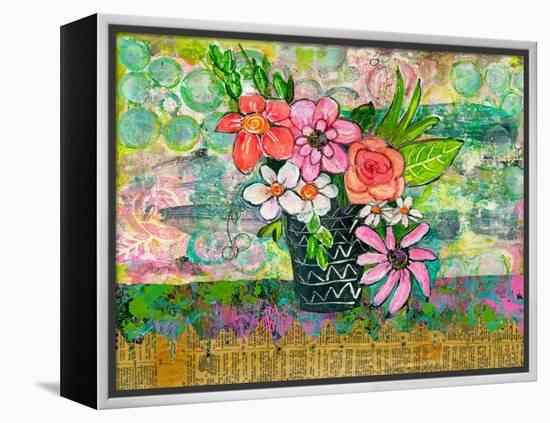 Avery Daisy Florals-Blenda Tyvoll-Framed Stretched Canvas