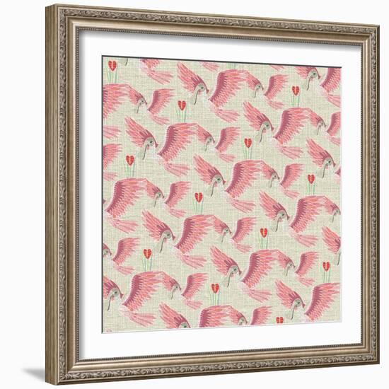 Aves, Espátula Rosada-Belen Mena-Framed Giclee Print