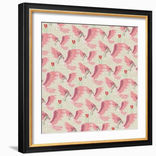 Aves, Espátula Rosada-Belen Mena-Framed Giclee Print