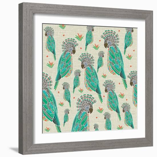 Aves, Loro De Abanico-Belen Mena-Framed Giclee Print