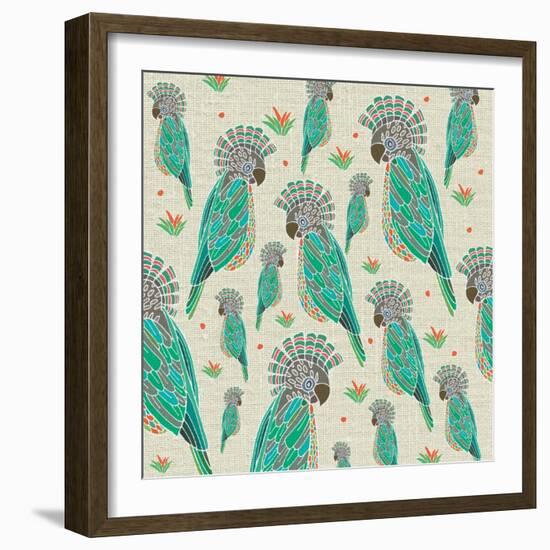 Aves, Loro De Abanico-Belen Mena-Framed Giclee Print