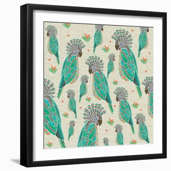 Aves, Loro De Abanico-Belen Mena-Framed Giclee Print