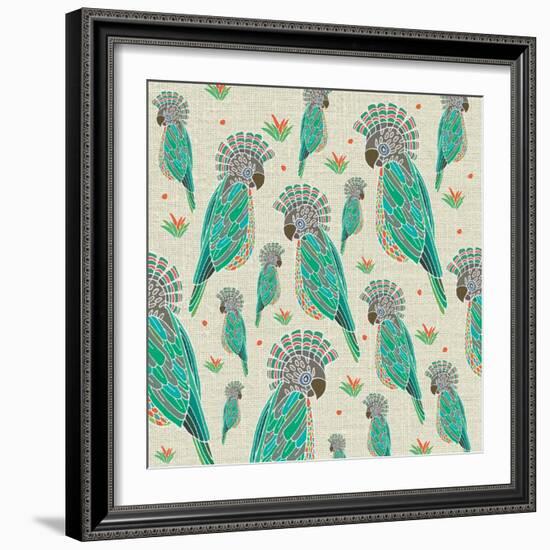 Aves, Loro De Abanico-Belen Mena-Framed Giclee Print