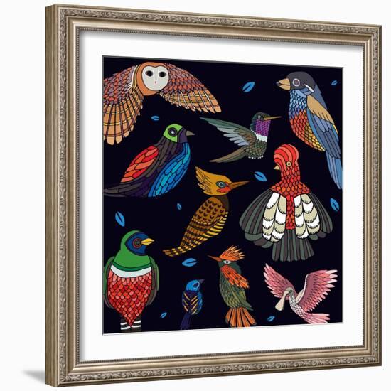 Aves, Mix Ecuador-Belen Mena-Framed Giclee Print