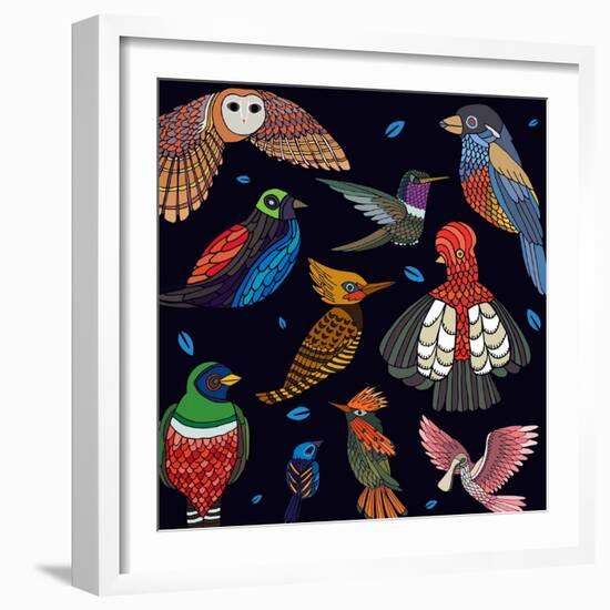 Aves, Mix Ecuador-Belen Mena-Framed Giclee Print