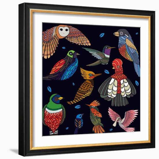 Aves, Mix Ecuador-Belen Mena-Framed Giclee Print