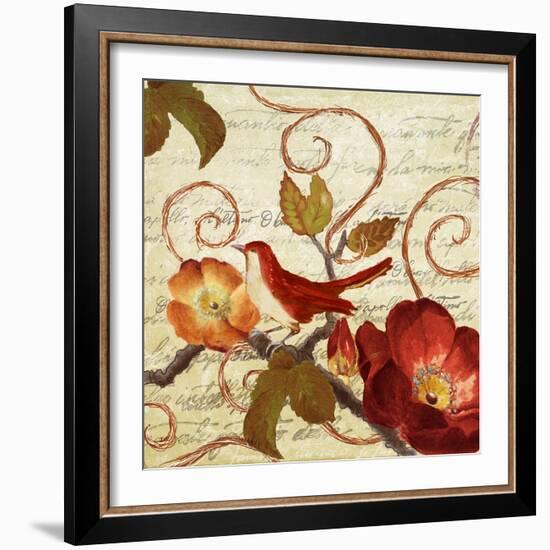 Avian on Red I-Lanie Loreth-Framed Art Print