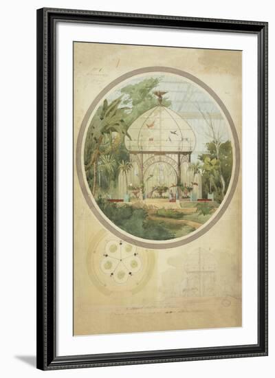 Aviary in a Winter Garden-Adrien Chancel-Framed Giclee Print